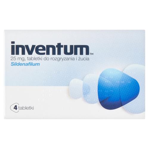 Miniaturka artykułu - Inventum 25 mg, 4 tabletki do rozgryzania i żucia