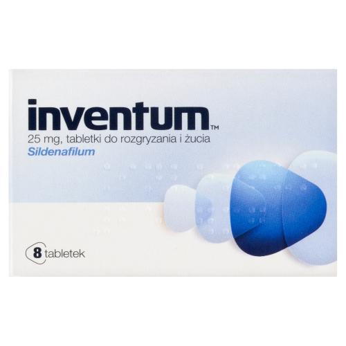 Miniaturka artykułu - Inventum 25 mg, 8 tabletek do rozgryzania i żucia