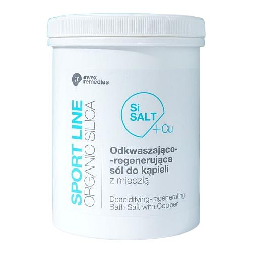 Miniaturka artykułu - INVEX REMEDIES SiSALT+Cu Sport Line Odkwaszająco-regenerująca sól do kąpieli z miedzią, 1500 g