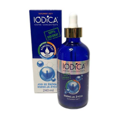 Miniaturka artykułu - Iodica Naturalny koncentrat jodu w szklanej butelce, 240 ml