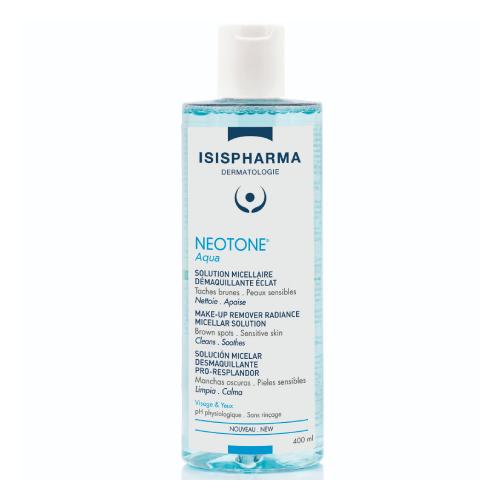 Miniaturka artykułu - ISISPHARMA NEOTONE AQUA Rozświetlający płyn micelarny do demakijażu dla skóry wrażliwej, 400 mL
