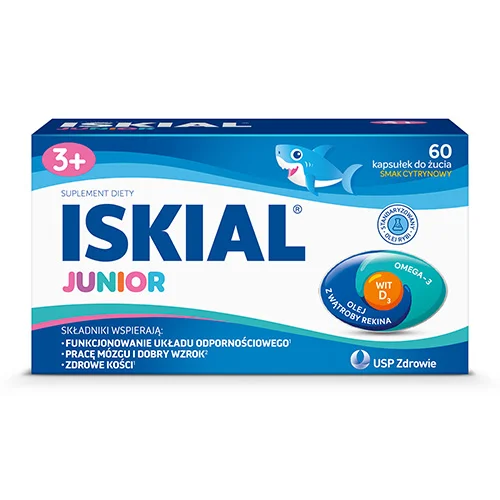 Miniaturka artykułu - Iskial Junior kapsułki do żucia, 60 kaps.
