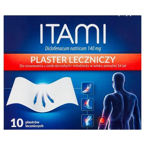 Miniaturka artykułu - Itami Plastry lecznicze 140mg, 10sztuk USZKODZONE TEKTUROWE OPAKOWANIE