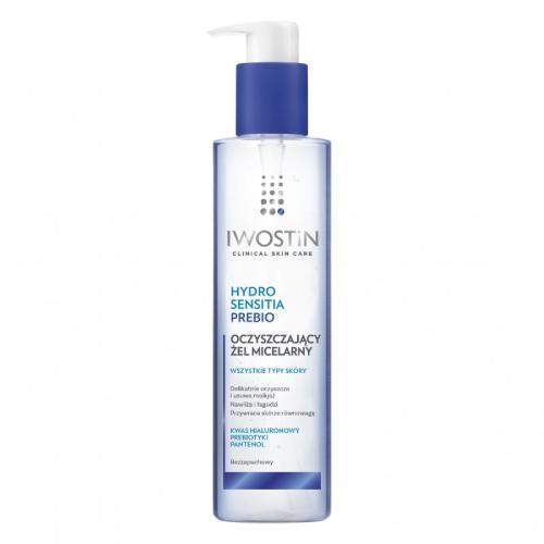 Miniaturka artykułu - IWOSTIN HYDRO SENSITIA PREBIO Oczyszczający żel micelarny, 200ml KRÓTKA DATA 31.08.2025