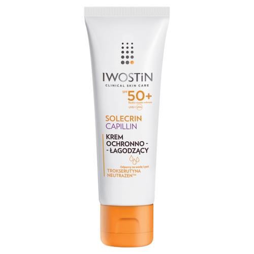 Miniaturka artykułu - IWOSTIN SOLECRIN CAPILLIN Krem ochronny SPF 50+, 50 ml USZKODZONE OPAKOWANIE TEKTUROWE