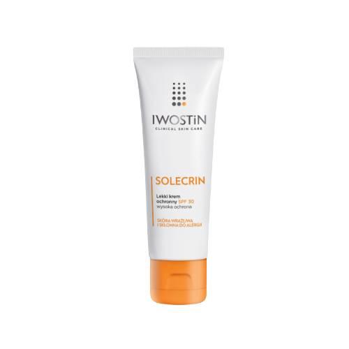 Miniaturka artykułu - IWOSTIN SOLECRIN Lekki krem ochronny SPF 30, 50 ml