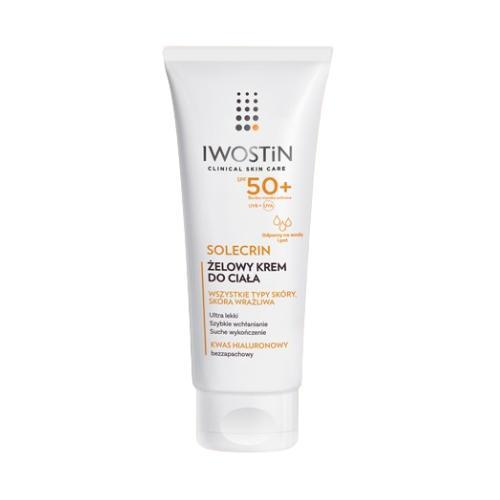 Miniaturka artykułu - IWOSTIN SOLECRIN Żelowy krem do ciała SPF50+, 200ml KR&Oacute;TKA DATA 31.07.2026