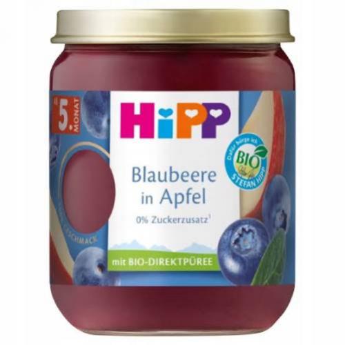 Miniaturka artykułu - HiPP Jabłka z jagodami, 160 g