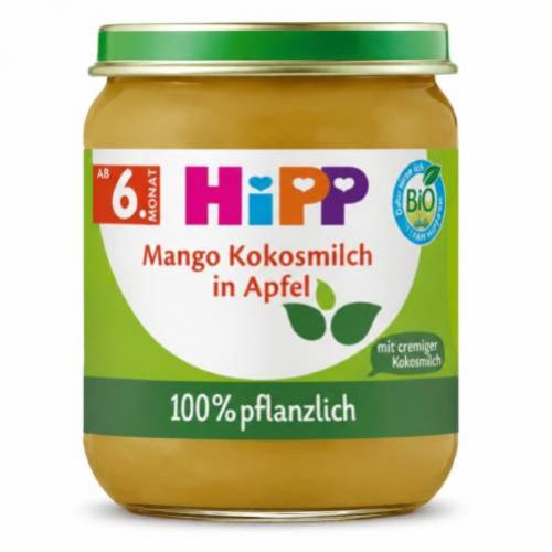 Miniaturka artykułu - HiPP Jabłka z mango i kremowym kokosem BIO, 160 g