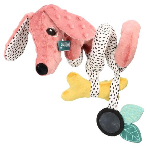 Miniaturka artykułu - HENCZ TOYS Mom's Care Jamiś spiralka do wózka - pastelowy róż 
