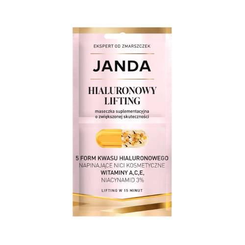 Miniaturka artykułu - JANDA Hialuronowy Lifting Maseczka suplementacyjna, 2x4ml