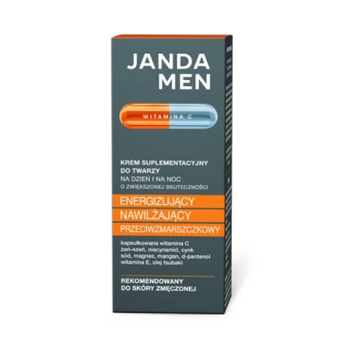Miniaturka artykułu - JANDA Men Krem suplementacyjny na dzień i na noc z witaminą C, 50 ml