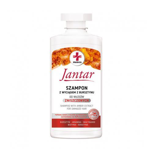 Miniaturka artykułu - JANTAR MEDICA Szampon z wyciągiem z bursztynu, 330 ml USZKODZONY KOREK 