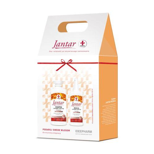 Miniaturka artykułu - JANTAR MEDICA Zestaw do włos&oacute;w zniszczonych Szampon, 330 ml + Odżywka, 200 ml