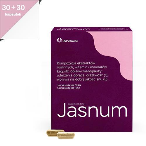 Miniaturka artykułu - Jasnum, 30kaps. na dzień + 30kaps. na noc USZKODZONE OPAKOWANIE TEKTUROWE