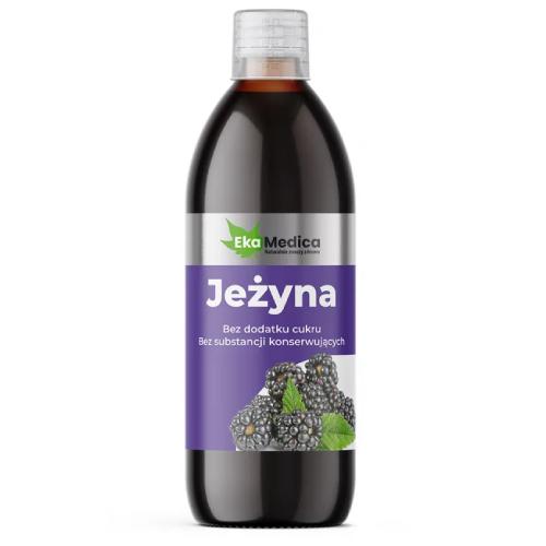 Miniaturka artykułu - Jeżyna sok 100% EkaMedica - 500ml