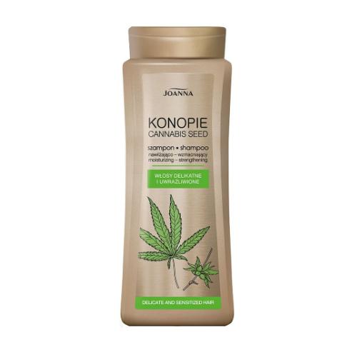 Miniaturka artykułu - JOANNA Konopie Szampon nawilżająco-wzmacniający do włos&oacute;w delikatnych, 400ml
