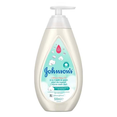 Miniaturka artykułu - JOHNSON'S Cottontouch Płyn do kąpieli i mycia ciała 2w1, 500ml