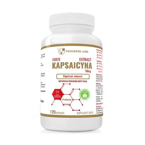 Miniaturka artykułu - Progress Labs Kapsaicyna Forte ekstrakt 10 mg, 120 kaps.
