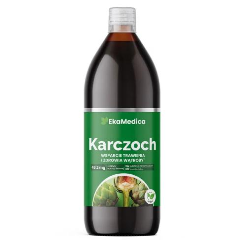 Miniaturka artykułu - Karczoch Sok 99,8% EkaMedica - 1 litr 