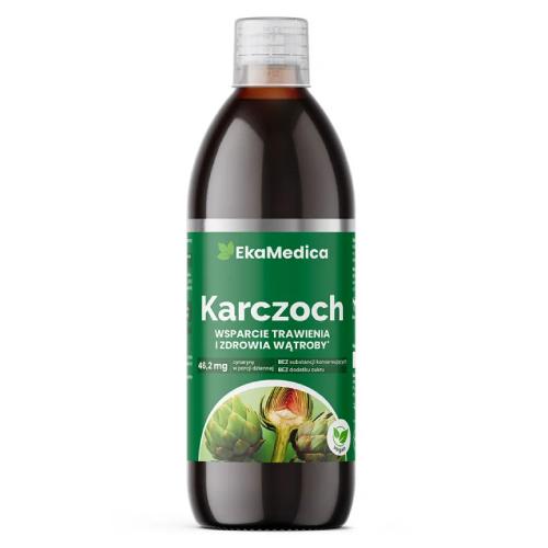 Miniaturka artykułu - Karczoch sok 99.8% EkaMedica - 500ml