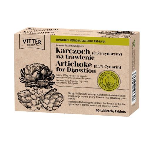 Miniaturka artykułu - VITTER KARCZOCH (2,5% cynaryny) na trawienie, 60tabl.