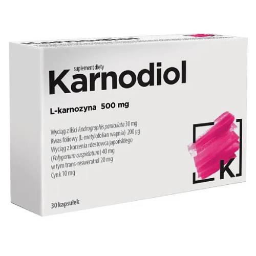 Miniaturka artykułu - Karnodiol L-karnozyna 500 mg, 30 kaps.