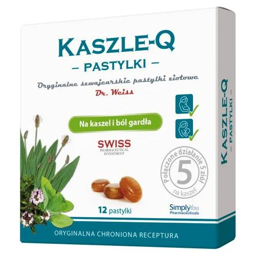 Miniaturka artykułu - Kaszle-Q, 12 pastylek