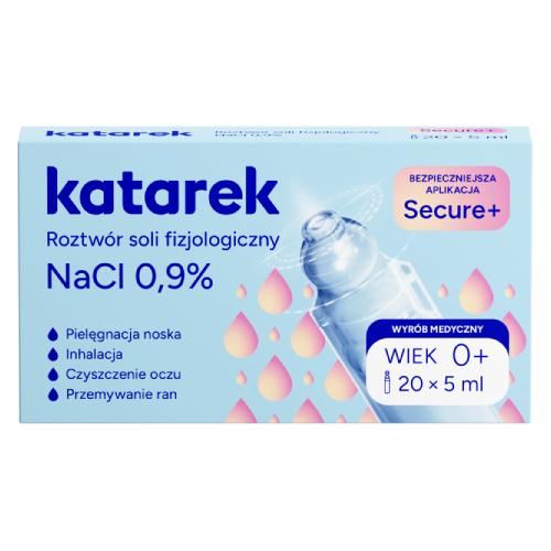 Miniaturka artykułu - Katarek Ampułki Secure+ roztw&oacute;r soli fizjologicznej, 20 x 5 ml