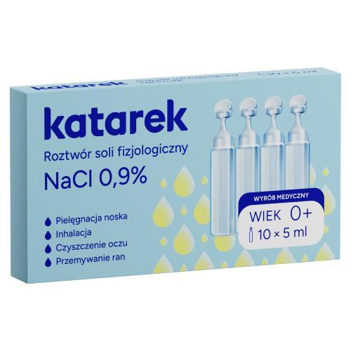 Miniaturka artykułu - KATAREK Roztw&oacute;r soli fizjologiczny NaCl 0,9% 10x5ml USZKODZONE OPAKOWANIE TEKTUROWE
