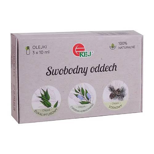 Miniaturka artykułu - Kej Swobodny Oddech Zestaw olejków eterycznych, 3 x 10 ml