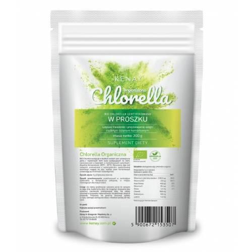 Miniaturka artykułu - KENAY Chlorella organiczna w proszku, 200 g