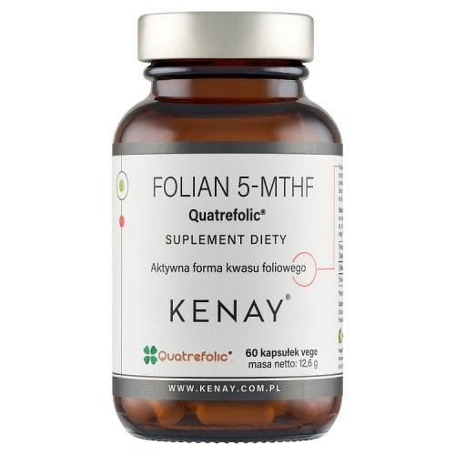 Miniaturka artykułu - Kenay Folian 5-MTHF Quatrefolic, 60 kaps.