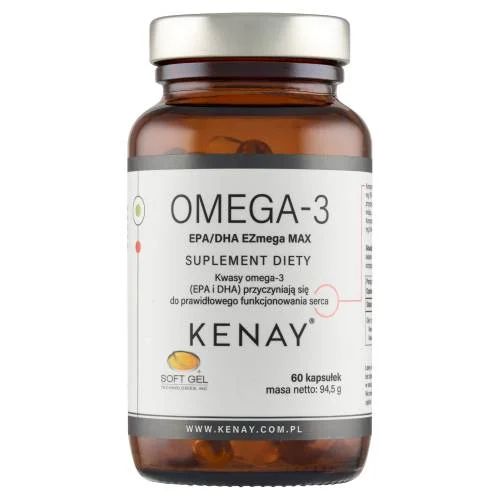 Miniaturka artykułu - KENAY Omega-3 EPA/DHA EZmega MAX, 60 kaps.