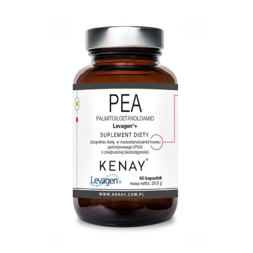 Miniaturka artykułu - Kenay PEA Palmitoiloetanoloamid Levagen+, 60 kaps.