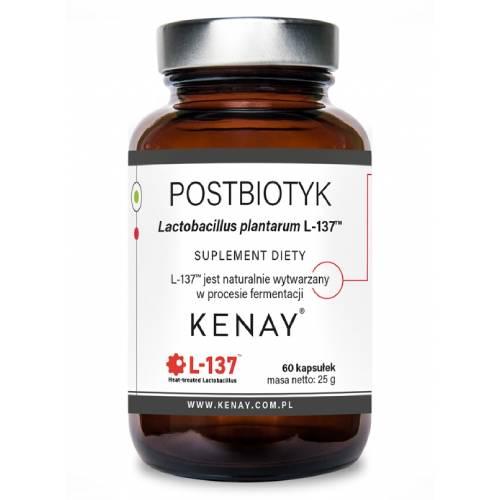 Miniaturka artykułu - KENAY Postbiotyk Lactobacillus plantarum L-137, 60 kaps.