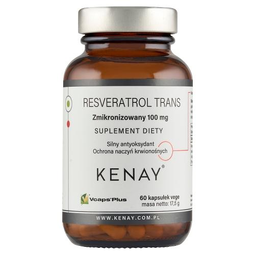 Miniaturka artykułu - KENAY Resweratrol trans - zmikronizowany 100 mg,  60 kaps.