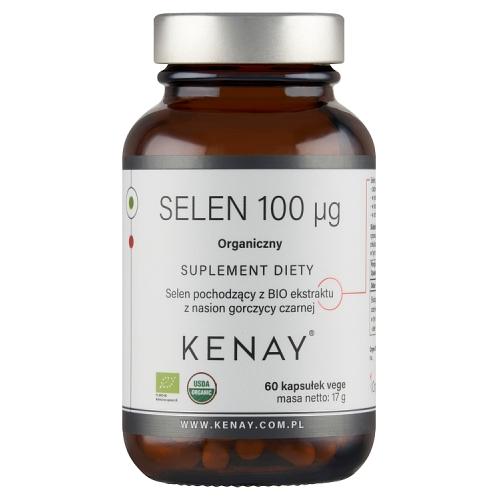 Miniaturka artykułu - Kenay Selen 100 mcg Organiczny, 60 kaps.