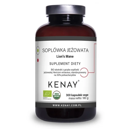 Miniaturka artykułu - Kenay Sopl&oacute;wka jeżowata Lion's Mane, 300 kaps.