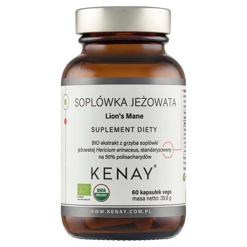 Miniaturka artykułu - KENAY Sopl&oacute;wka jeżowata Lion's Mane, 60 kaps.