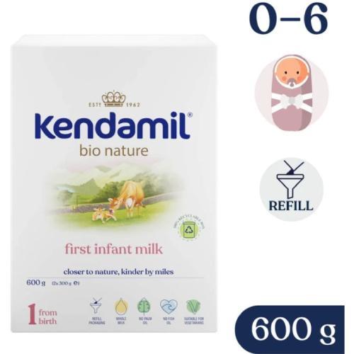 Miniaturka artykułu - Kendamil BIO Nature 1 Mleko początkowe w proszku dla niemowląt od urodzenia, 600 g KR&Oacute;TKA DATA 11.10.2026