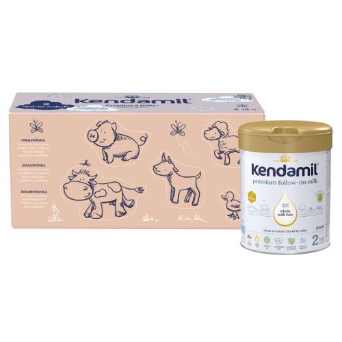 Miniaturka artykułu - Kendamil Premium 2 HMO+ Mleko następne dla niemowląt po 6. miesiącu, zestaw kreatywny, 3x800g