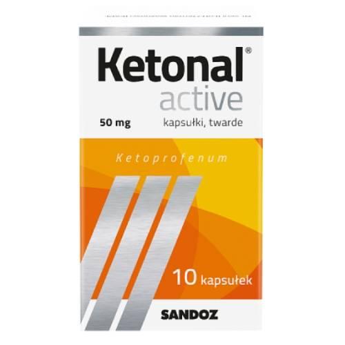 Miniaturka artykułu - Ketonal Active kapsułki twarde 0,05 g, 10 kapsułek