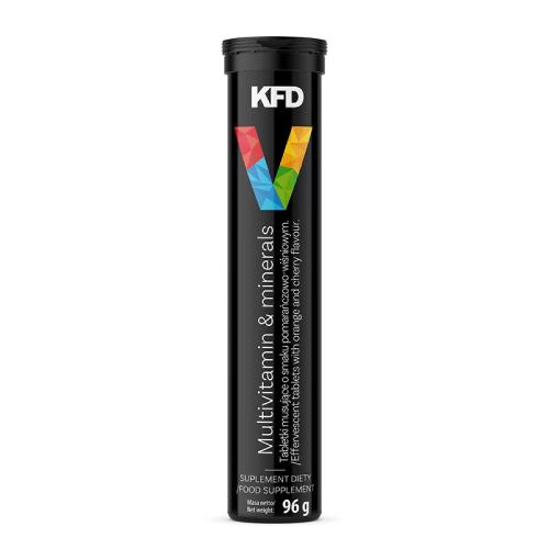 Miniaturka artykułu - KFD Multivitamin & minerals Multiwitamina i minerały pomarańczowo-wiśniowe, 24 tabl. mus.