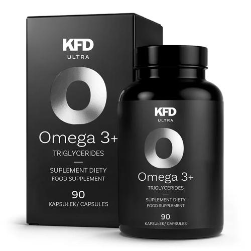 Miniaturka artykułu - KFD Omega 3+ tr&oacute;jglicerydy, 90 kaps.