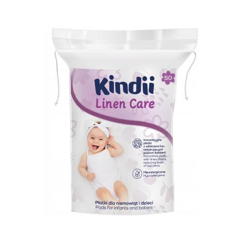 Miniaturka artykułu - KINDII Linen care Płatki kosmetyczne, 50szt. USZKODZONE FOLIOWE OPAKOWANIE