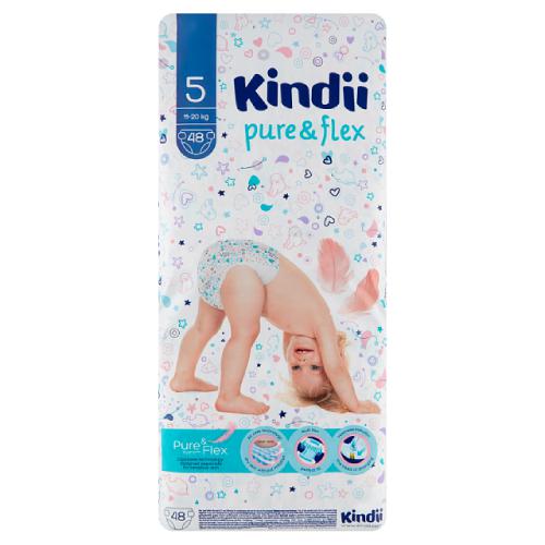 Miniaturka artykułu - KINDII pure&flex PIELUSZKI 5 (11-20kg), 48 szt.
