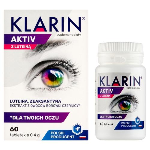 Miniaturka artykułu - KLARIN ACTIV z luteiną - 60 tabletek
