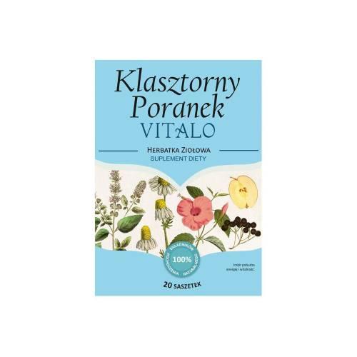 Miniaturka artykułu - Klasztorny Poranek Vitalo Herbatka ziołowa, 20 sasz. x 5 g