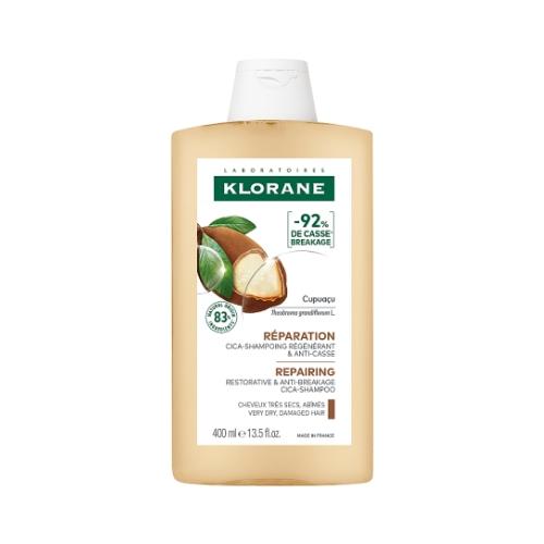 Miniaturka artykułu - Klorane Szampon regenerujący z Cupuacu do włos&oacute;w suchych i zniszczonych, 400 ml